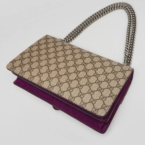 Gucci Beige GG Supreme Canvas Embroidered Sequin Small Dionysus Shoulder Bag - Picture 4 of 12